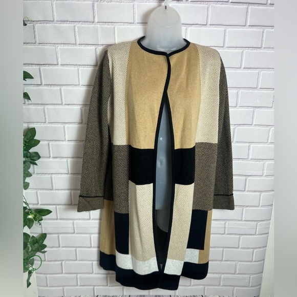 Jones Studio Plaid Sweater Jacket Women's /size M - Picture 4 of 10